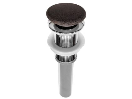 Sapho Umyvadlová výpust 5/4", click-clack, betonová zátka, černý granit NDBH7001