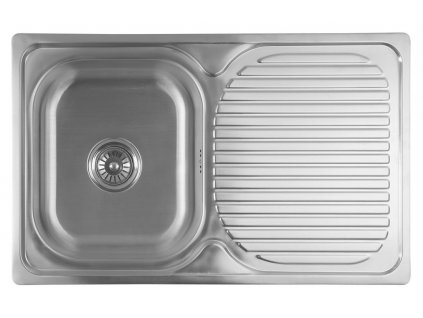 Aqualine Nerezový vestavný dřez s odkapem 78x18x48cm AQ7848B