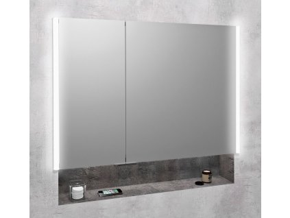 Sapho INTEGRA zápustná galerka s LED osvětlením, 85x70cm IN085