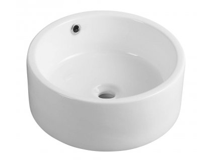 Aqualine Keramické umyvadlo na desku Ø 42cm, bílá 49414