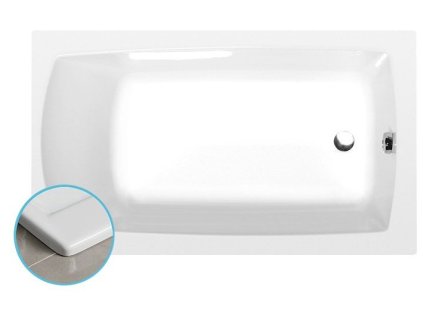 Polysan LILY SLIM obdélníková vana 120x70x39cm, bílá 25111S