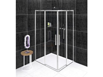 Polysan ALTIS obdélníkový sprchový kout 1000x800 mm, L/P varianta, rohový vstup, čiré sklo AL1510CAL1580C