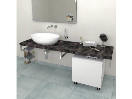 Sapho AVICE deska pod umyvadlo 130x50cm, tl.5cm, štípaný kámen AV139