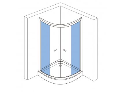 Aqualine Sklo pro BTR803, pevná část NDBTR803-02