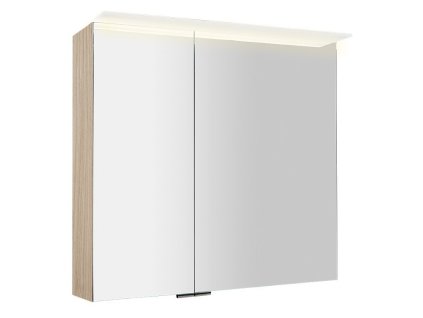 Sapho LINEX galerka s LED osvětlením, 80x70x15cm, jilm bardini LX080-0013