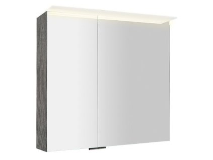 Sapho LINEX galerka s LED osvětlením, 80x70x15cm, dub stříbrný LX080-0011