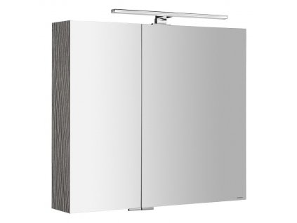 Sapho MIRRÓ galerka s LED osvětlením, 80x70x16cm, dub stříbrný MC080-0011