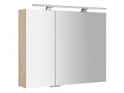 Sapho MIRRÓ galerka s LED osvětlením, 90x70x16cm, jilm bardini MC090-0013