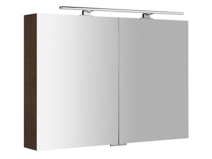 Sapho MIRRÓ galerka s LED osvětlením, 100x70x16cm, borovice rustik MC100-0016