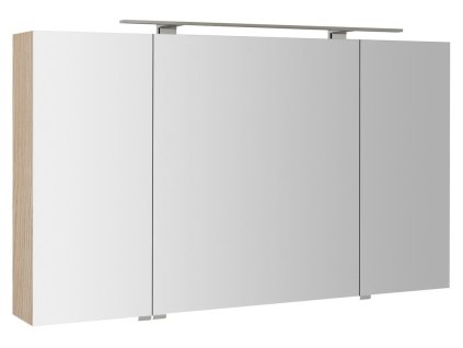Sapho MIRRÓ galerka s LED osvětlením, 3x dvířka, 120x70x16cm, jilm bardini MC121-0013