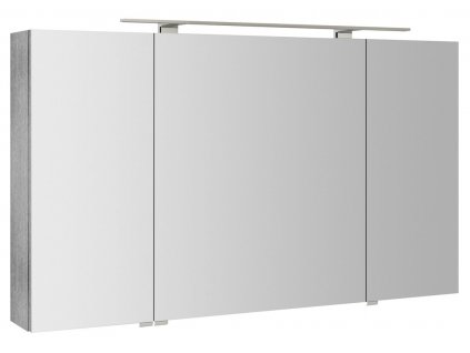 Sapho RIWA galerka s LED osvětlením, 3x dvířka, 121x70x17cm, dub stříbrný RIW120-0011