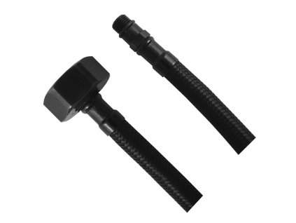 Sapho Flexibilní nerezová hadice M10x3/8", 35cm, černá 33416