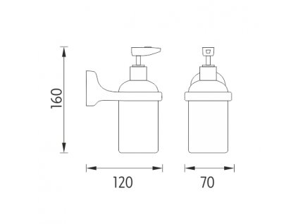 Nimco Dávkovač tekutého mýdla, pumpička plast MO 4031C-P-26