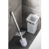Gedy SAMOA WC štětka závěsná, mléčné sklo, chrom A83313