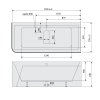 Polysan MARLENE CURVE R MONOLITH obdélníková vana 175x75x63cm, bílá 72034MCR