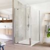 Mereo Sprchový kout, Lima, obdélník, pivotový, 90x100 cm, chrom ALU, sklo Čiré CK87973K