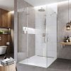 Mereo Sprchový kout, Novea, čtverec, pantový,80x80 cm, chrom ALU, sklo Čiré, dveře levé a pevný díl CK10114ZL