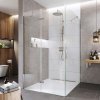 Mereo Sprchový kout, Novea, obdélník, pantový, 100x80 cm, chrom ALU, sklo Čiré, dveře levé a pevný díl CK10314ZL