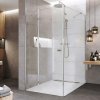 Mereo Sprchový kout, Novea, obdélník, pantový, 80x100 cm, chrom ALU, sklo Čiré, dveře levé a pevný díl CK10116ZL