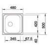 BLANCO TIPO 45 kuchyňský dřez vč. sifonu, nerez