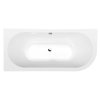 Polysan VIVA L MONOLITH asymetrická vana 170x75x60cm, bílá/černá 70119MB