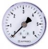 Afriso manometr RF, 100mm, G1/2"B, 0/10bar, spodní, samotěsnící připojovací závit, mosaz, 63614
