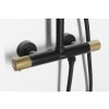 Sapho SOLARIS sprchový sloup s termostatickou baterií, černá/zlato mat WD139G