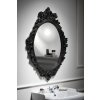 Sapho DESNA oválné zrcadlo ve vyřezávaném rámu, 80x100cm, černá IN357