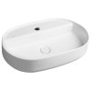 Isvea INFINITY OVAL keramické umyvadlo na desku, 60x40cm, bílá mat 10NF65060-2L