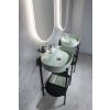 Isvea INFINITY OVAL keramické umyvadlo na desku, 60x40cm, zelená mint 10NF65060-2T