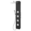 Polysan SPIRIT SQUARE termostatický sprchový panel 250x1550mm, černá 81251