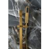 Sapho Sprchová tyč, posuvný držák, hranatá, 680mm, ABS/zlato mat 1206-07GB