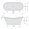 Polysan OXFORD volně stojící vana 161x65x65cm, bílá 94151
