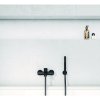 KLUDI NOVA FONTE Puristic set sprchové hlavice, držáku a hadice, černá mat, 2085039-15