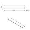 Sapho PLATO deska Rockstone 2200x24x360mm, bílá mat PL226-0101