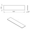 Sapho PLATO deska Rockstone 1600x24x360mm, bílá mat PL166-0101