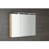 Sapho MIRRÓ galerka s LED osvětlením, 90x70x16cm, dub alabama MC090-0022