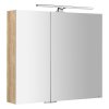 Sapho MIRRÓ galerka s LED osvětlením, 80x70x16cm, dub alabama MC080-0022