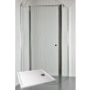 ARTTEC Sprchový kout rohový jednokřídlý MOON D 13 čiré sklo 100 x 80 x 198 cm s vaničkou z litého mramoru POLARIS PAN04495