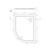 4703 11 sprchova vanicka z liteho mramoru 120 x 90 cm leve provedeni