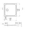 2639 9 sprchova vanicka z liteho mramoru polaris 80 x 80 cm