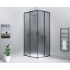 Gelco SIGMA SIMPLY BLACK obdélníkový sprchový kout 900x800 mm, L/P varianta, rohový vstup, sklo Brick GS2490B-01