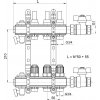 Novaservis Rozdělovač s regul. šroubením s průt. a uzav. ventily, 5 okruhů, RZP05