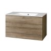 Mereo Aira, koupelnová skříňka s keramickým umyvadlem 101 cm, dub Halifax CN742