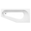 Polysan TIGRA R asymetrická vana 170x80x46cm, bílá mat 90611.11