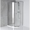Aqualine ARLETA čtvrtkruhová sprchová zástěna 800x800mm, čiré sklo HLS800Y