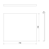 Polysan PLAIN panel boční 70x59cm, černá mat 72669.21