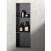 Sapho DENBO zapuštěná police do obkladu, 270x810mm, nerez, gun metal 1301-27B