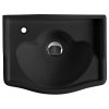 Kerasan RETRO keramické umývátko 41x30cm, otvor pro baterii vlevo, černá mat 103331SX