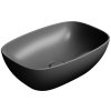 GSI NUBES keramické umyvadlo na desku 50x35cm, černá mat 978426